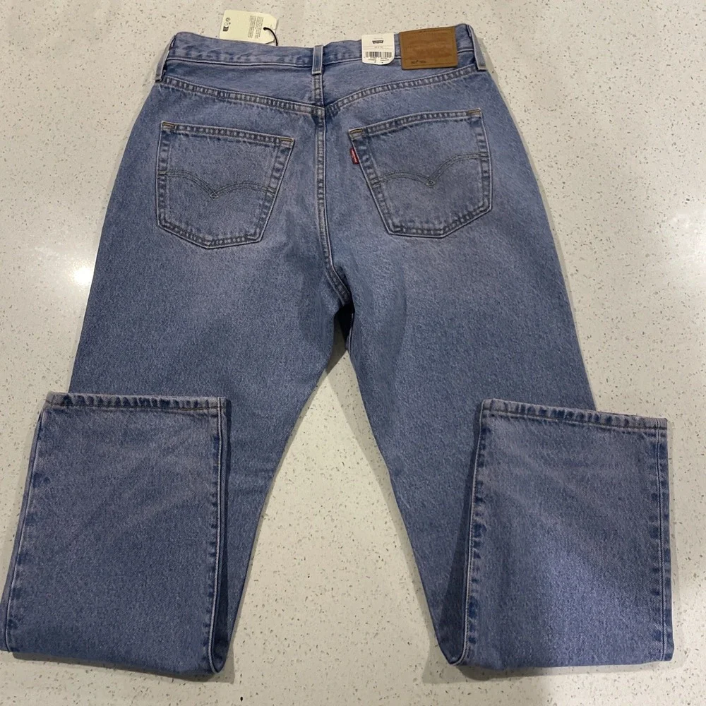 LEVI'S Premium 501 '90's Straight Pink Dye Blue Jeans Men's 29/30 NWT